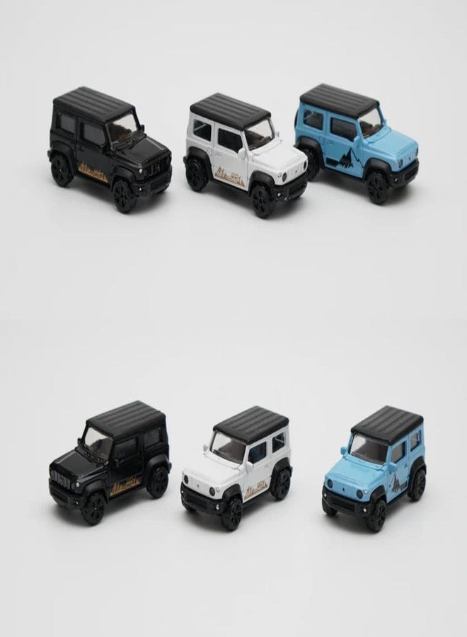 MINIMOTO MINI Jimny Die Cast Alloy Metal Model Car 1:64 Scale Size Toy Race Car Toy Vehicles Motor Vehicles Birthday/Return Gift for Kids Child 3+ Years Small Thar G-Wagan Jeep (Sky Blue) - Image 3